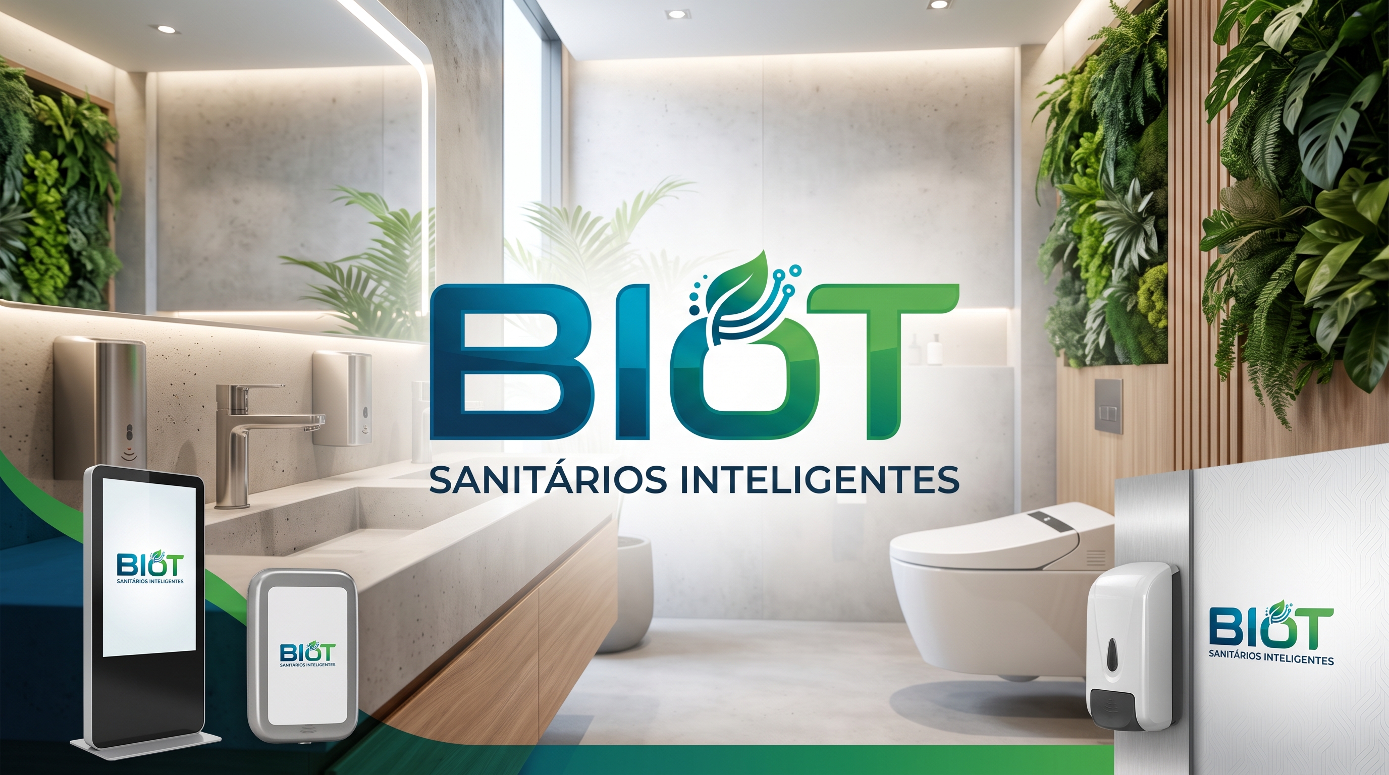 BIoT — identidade visual em azul e verde